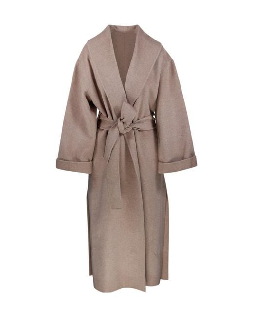 By Malene Birger Brown Long-Sleeved Coat