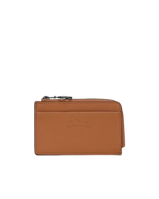 Longchamp Brown Le Pliage Xtra Card Holder