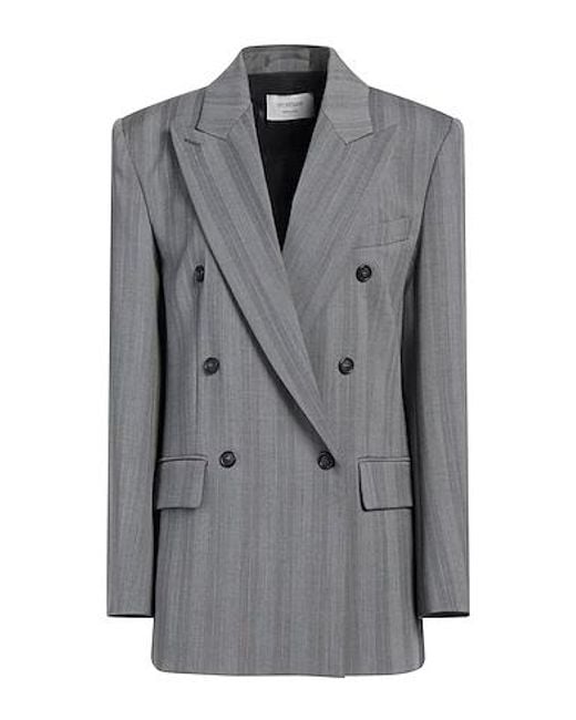 Sportmax Gray Double-Breasted Blazer