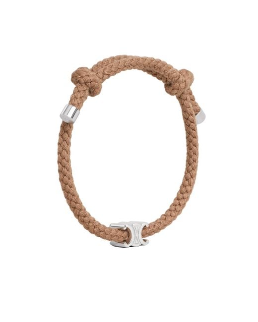 Céline Metallic Triomphe Beach Bracelet for men
