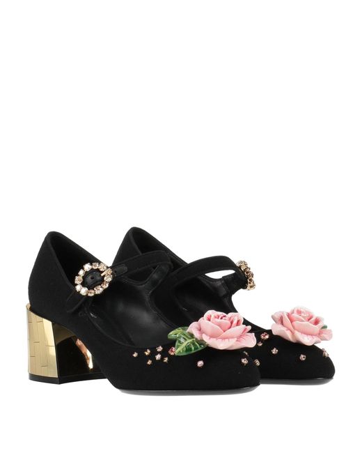 Dolce & Gabbana Black Rhinestone Courts