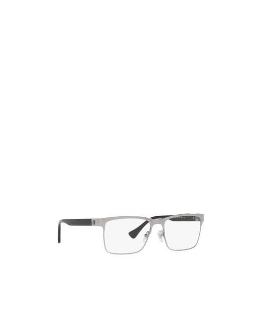 Versace White Eyewear Square Frame Glasses for men
