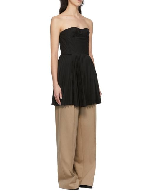 ROKH Black Strapless Dress
