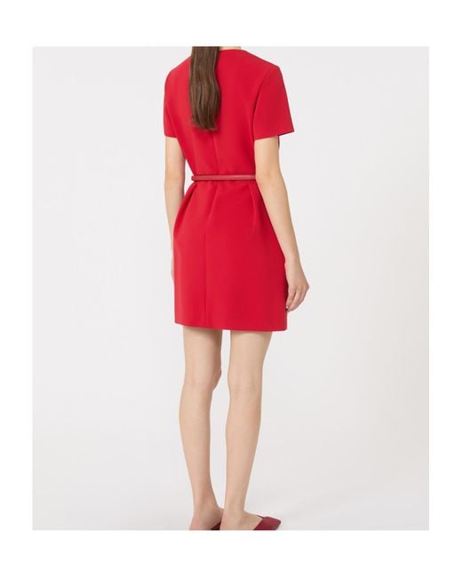 Max Mara Red Cady Mini Dress
