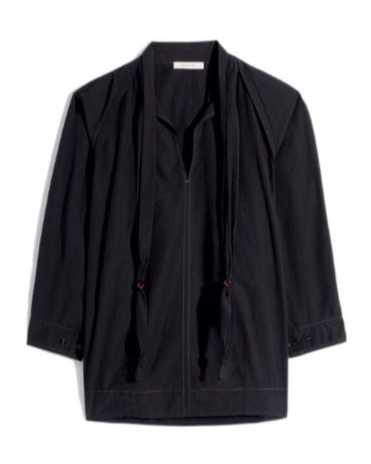 Lemaire Blue Scarf Blouse