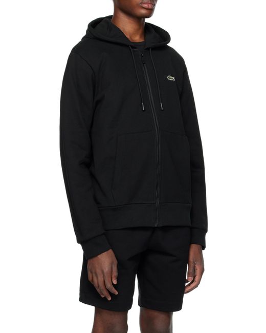 Lacoste Black Hooded Sweatshirt Sweater for men