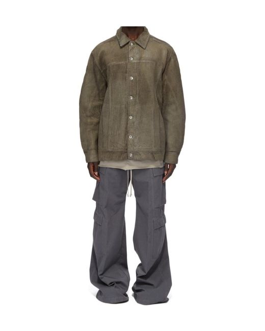 Rick Owens Brown Jumbo Worker Jacket for men