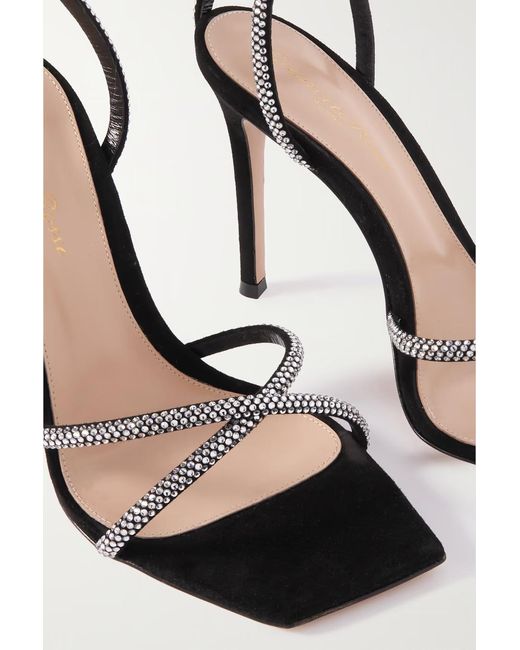 Gianvito Rossi Metallic Embellished Heeled Sandals