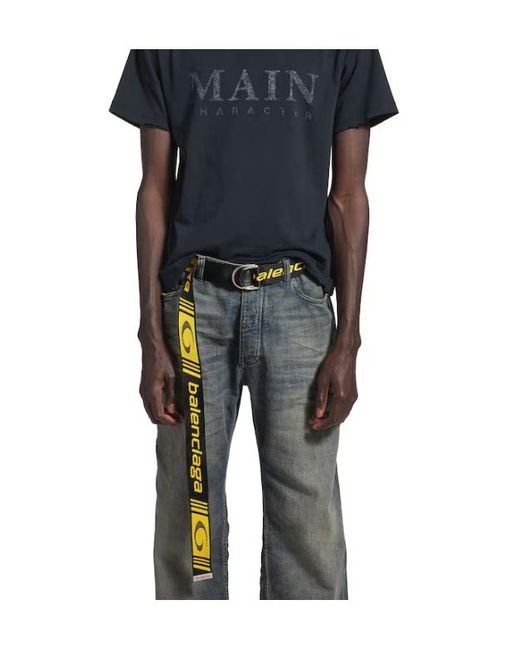 Balenciaga White Logo Detailed Belt for men