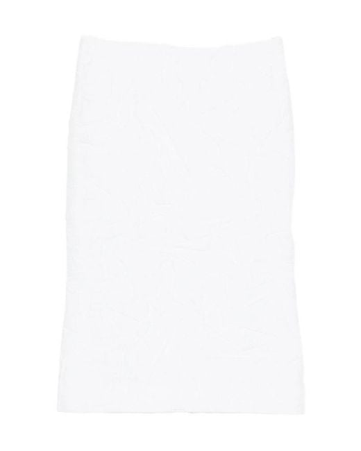 ShuShu/Tong White Crinkled-Effect Skirt