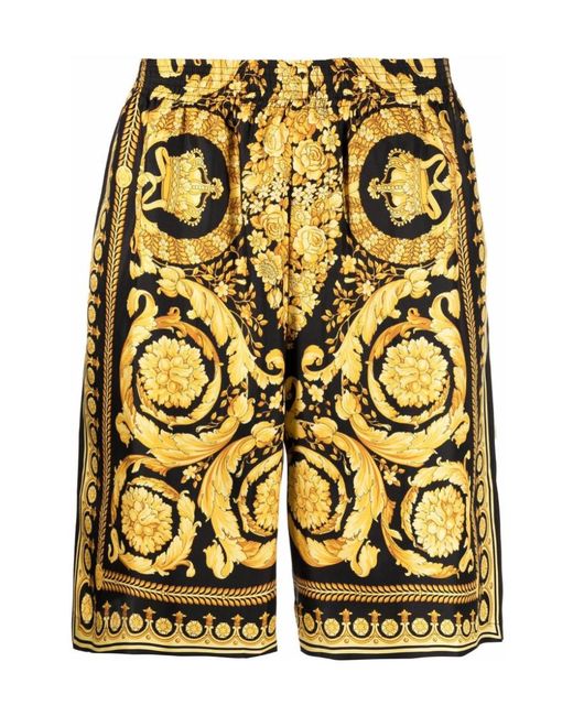 Versace Yellow Casual Shorts for men