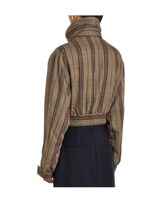 Vivienne Westwood Brown Plaid Woven Bomber Jacket