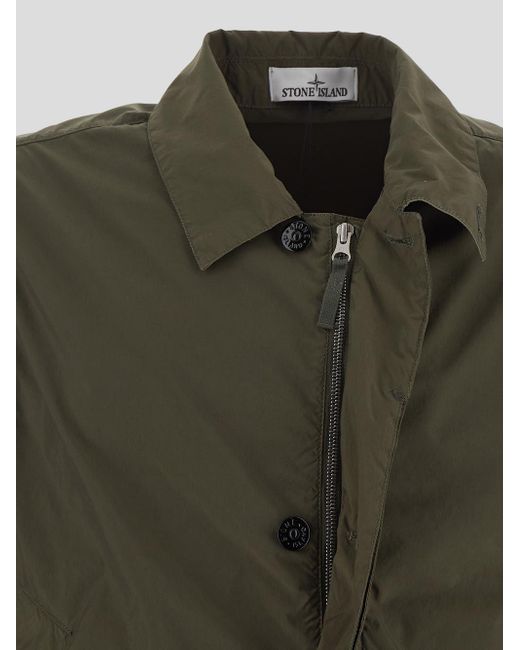 Stone Island Green Light Compact Touch Poly-Tc Jacket for men