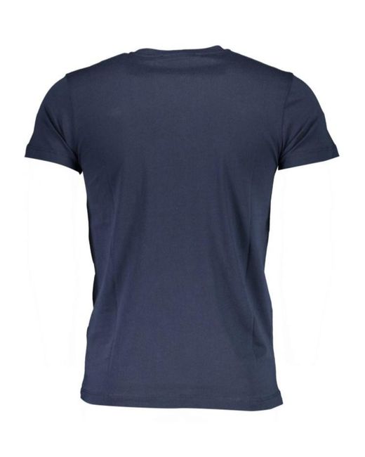 Roberto Cavalli Blue Round-Necked Logo T-Shirt for men