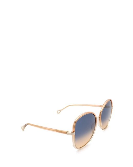 Chloé Blue Chloé Eyewear Butterfly Frame Sunglasses for men