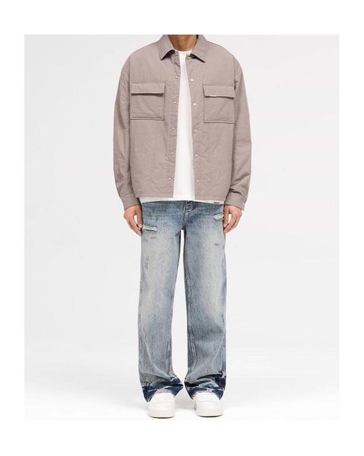 Represent Blue R3 Distressed Baggy Jeans for men