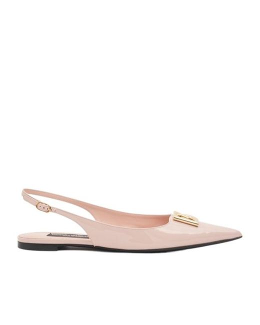 Dolce & Gabbana Pink Pointed Flat Sandals
