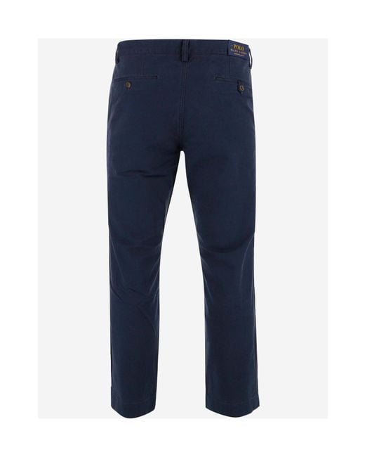 Polo Ralph Lauren Blue Straight Leg Tailored Trousers for men