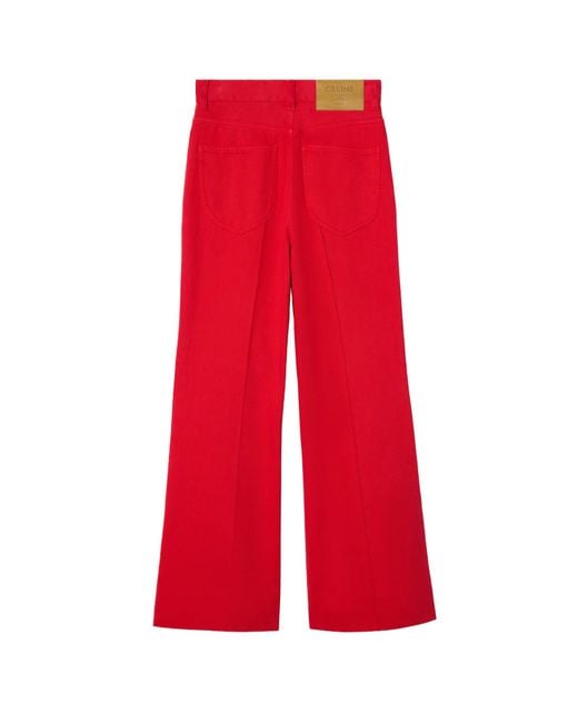 Céline Red Flare Jeans 006