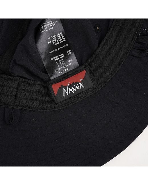 NANGA Black Tusser Sun Hat for men