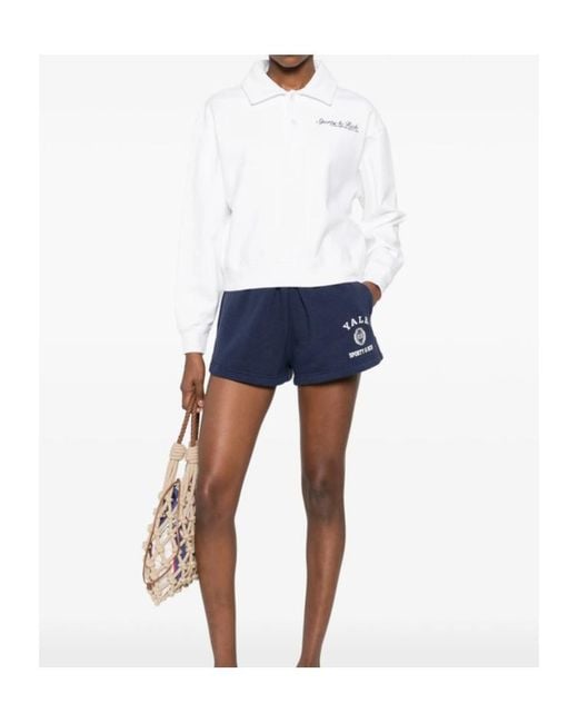 Sporty & Rich White Long-Sleeved Polo Shirt