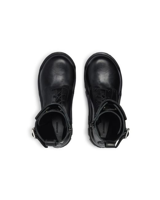 Balenciaga Black Bullskin Bulldozer Combat Boots 80