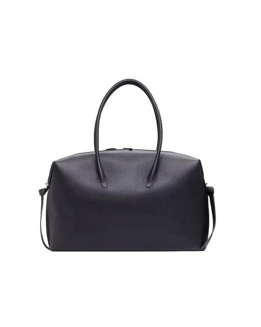 Yuzefi Black Brioche Weekender Shoulder Bag