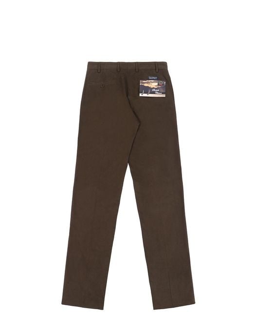 Paul & Shark Brown Straight Casual Pants for men