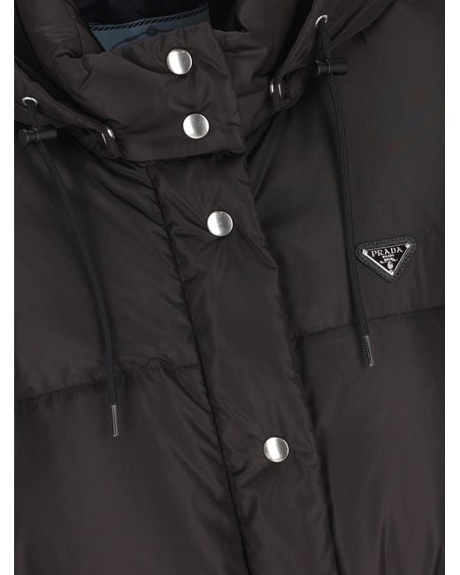 Prada Black Long-Sleeved Cotton-Padded Jacket