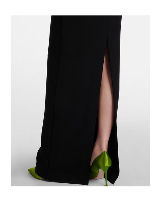 Roland Mouret Black Floral Corset Gown