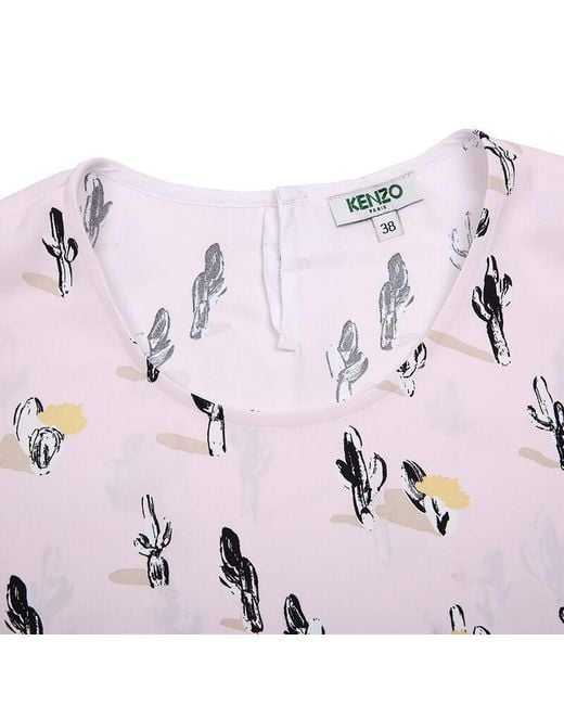 KENZO Pink Sleeveless Printed Blouse