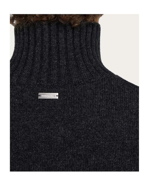 Ferragamo Blue Ferragamo High Neck Pullover for men
