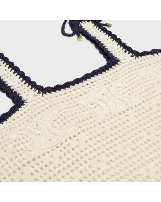 Céline Natural Triomphe Crop Top