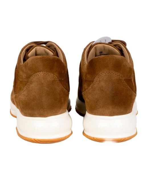 Hogan Brown Chunky Sneakers
