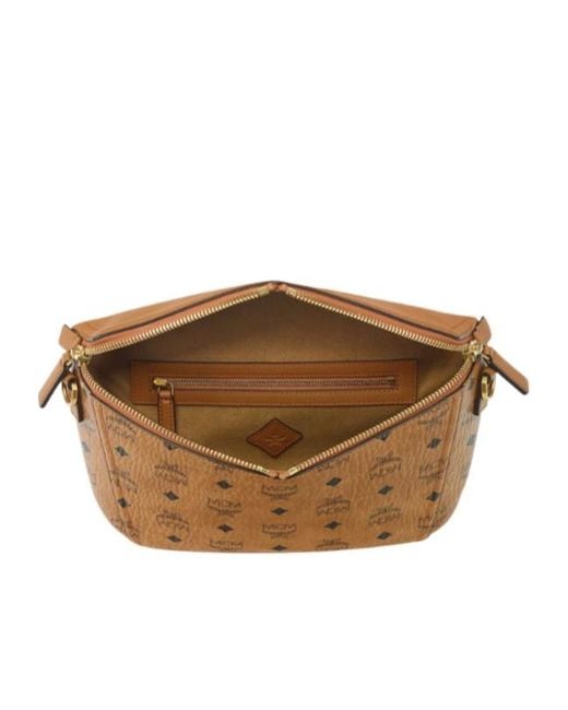MCM Brown Small Diamant 3D Crossbody Bag for men
