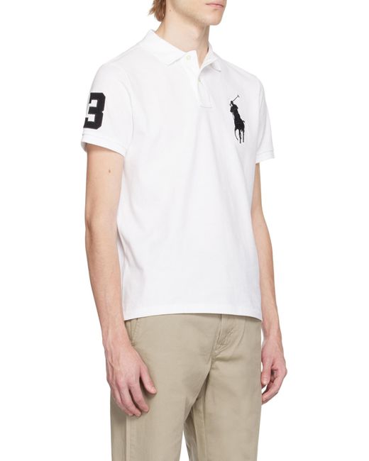 Polo Ralph Lauren Pony Embroidered Polo Shirt in White for Men | Lyst