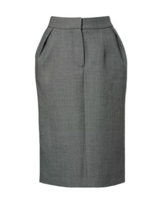 Magda Butrym Gray Wool Pencil Skirt