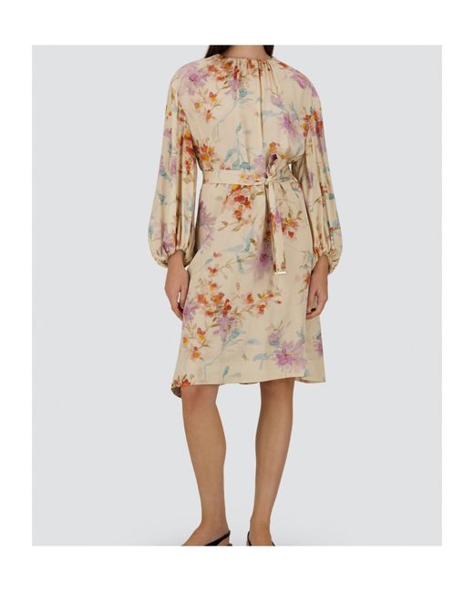 Herno White Floral Printed Dress