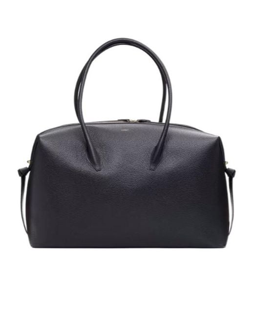Yuzefi Black Brioche Weekender Shoulder Bag
