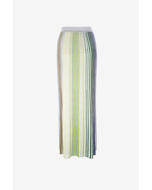 Missoni Green Printed Midi Skirt