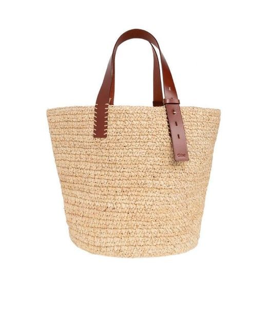 Chloé Natural Chloé Manuel Medium Tote Bag