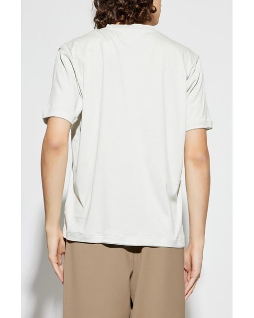 Eleventy White Short Sleeved Crewneck T-Shirt for men