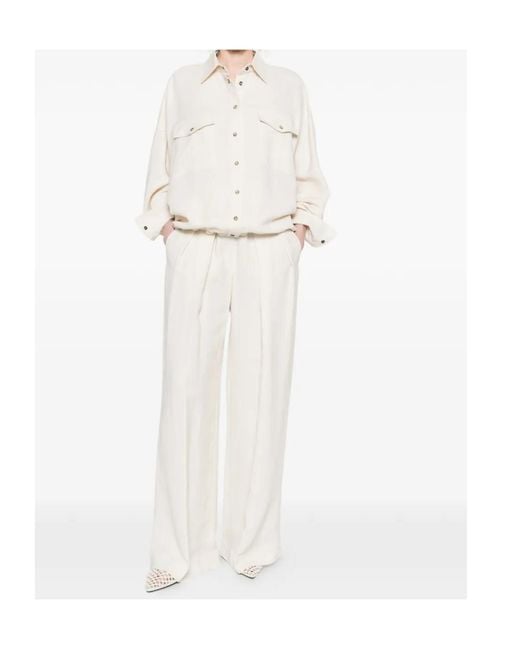 Brunello Cucinelli White Fluid Twill Shirt