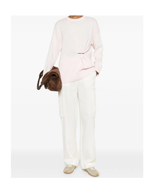 Twinset Pink Gathered Sweater
