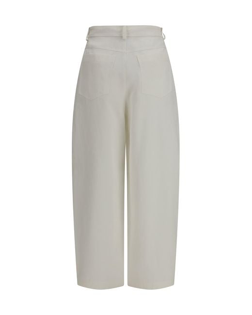 Brunello Cucinelli Gray Barrel-Fit Pocket Jeans