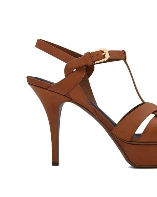 Saint Laurent Brown High Heeled Sandals