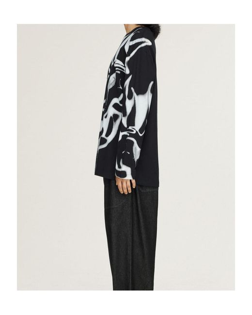 Y-3 Black Chito Graphic Long-Sleeve T-Shirt for men