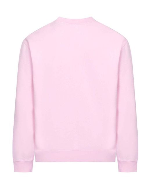 Jacquemus Pink Logo Patch Crewneck Sweatshirt for men