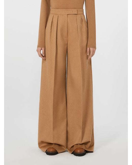 Max Mara Natural Ori Wide-Leg Trousers