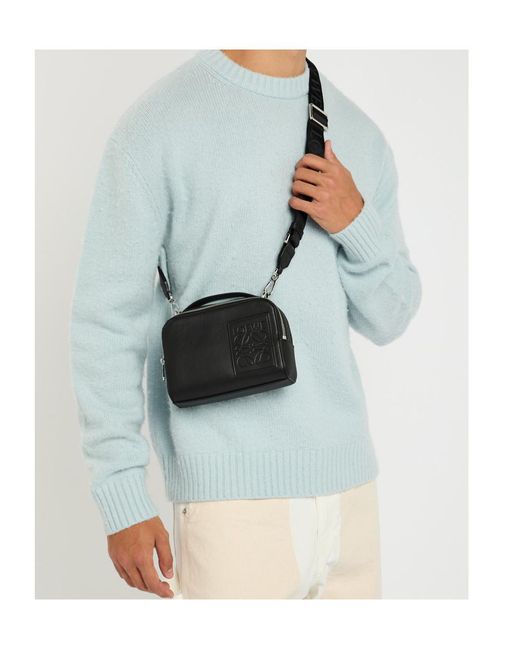 Loewe Black Zipper Camera Shoulder Bag for men